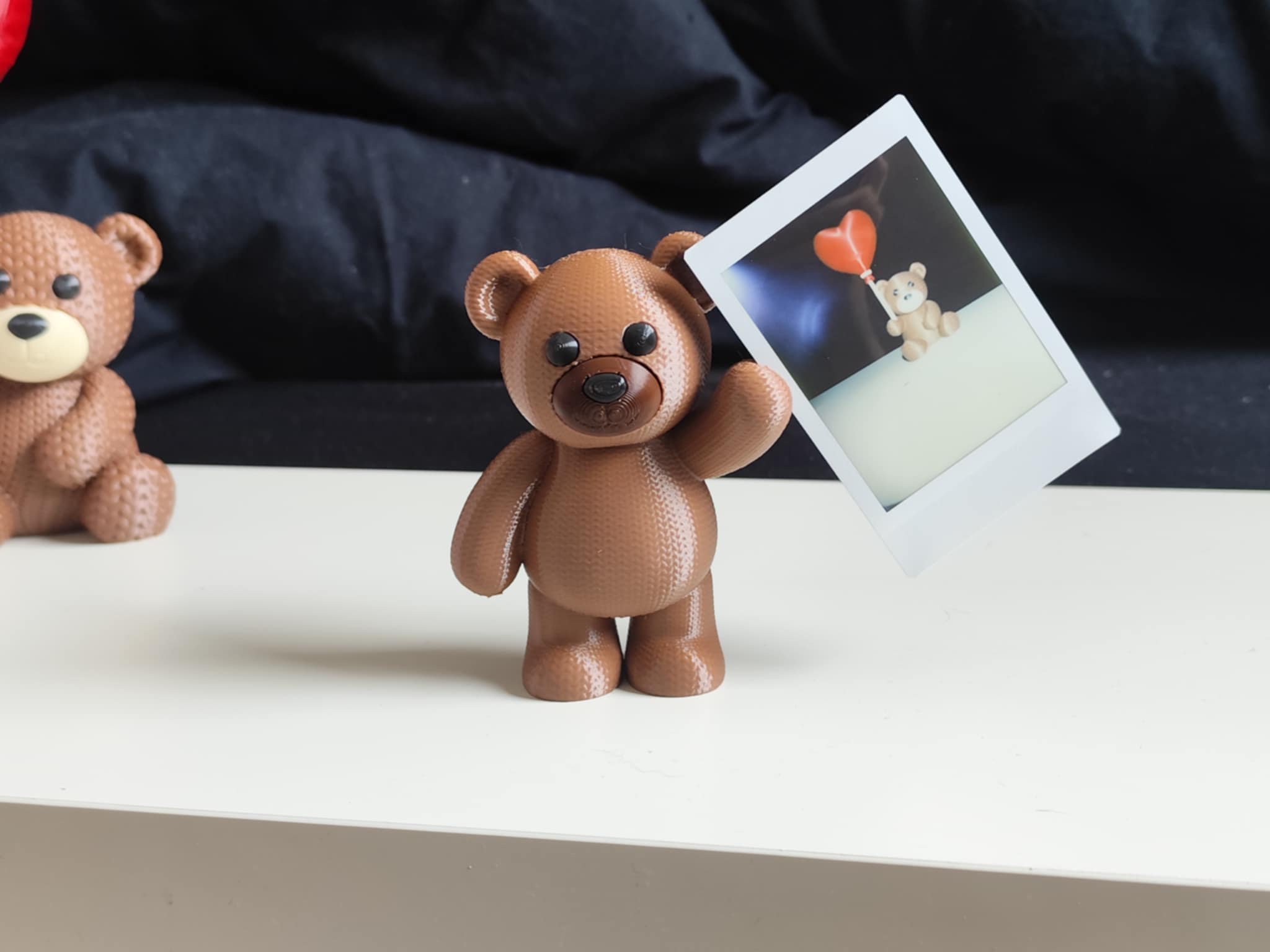 Knitted Teddy Photo/Note holder NO AMS