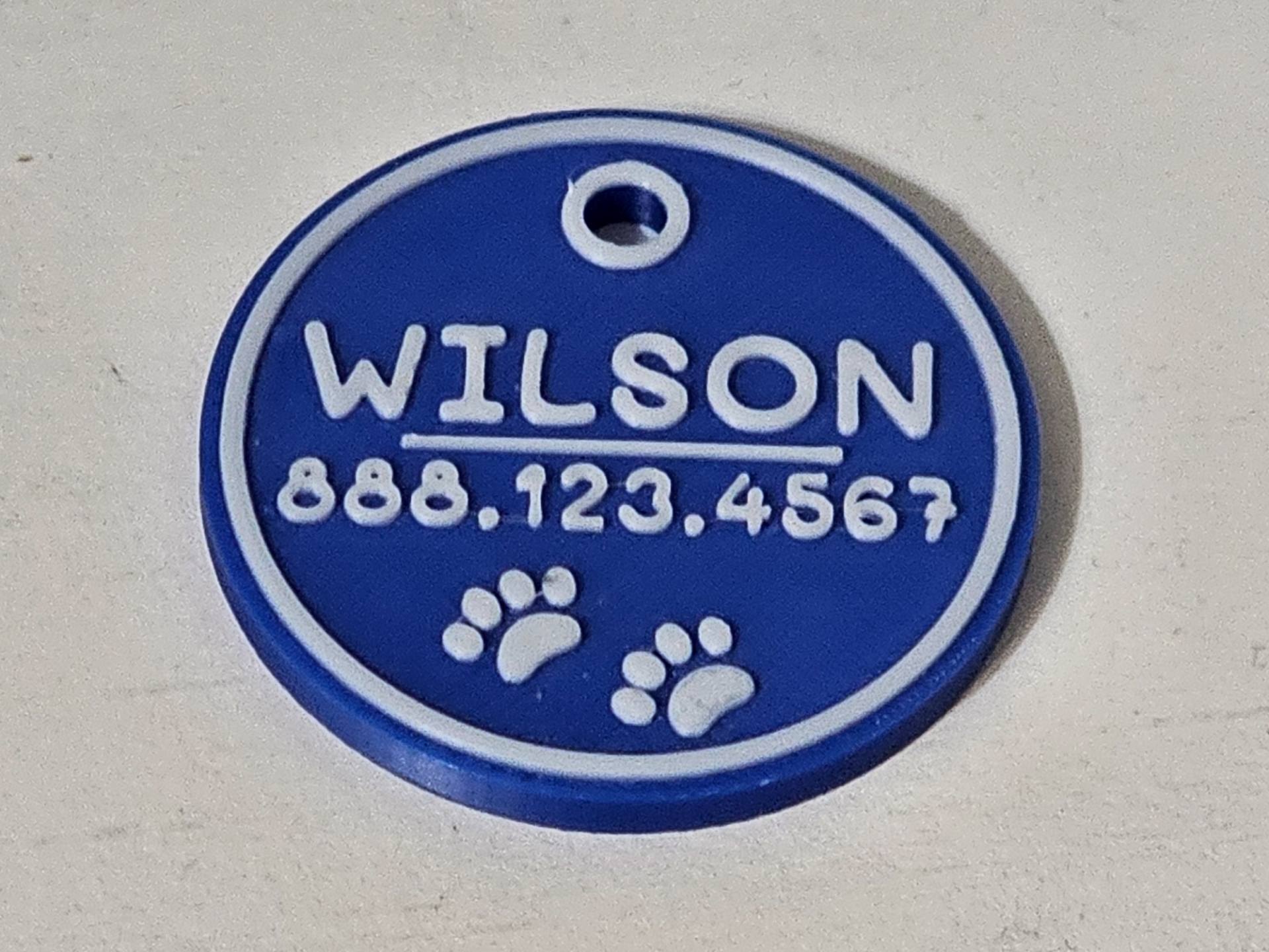 Dog or Cat ID Tag With Phone Number - Customizable