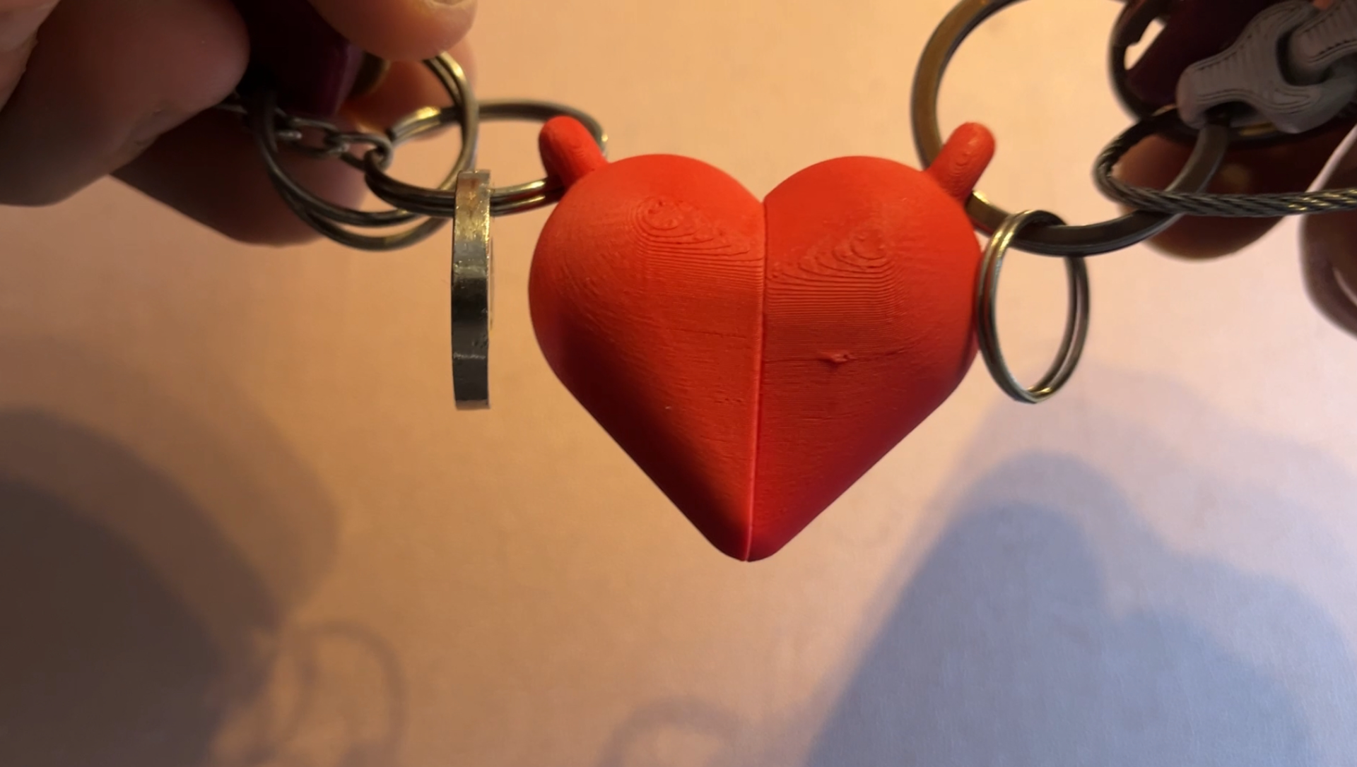magnetic heart keychain and pendant