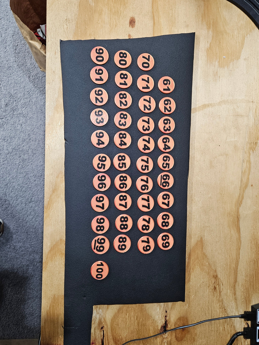 Numbered Coins (Chips)