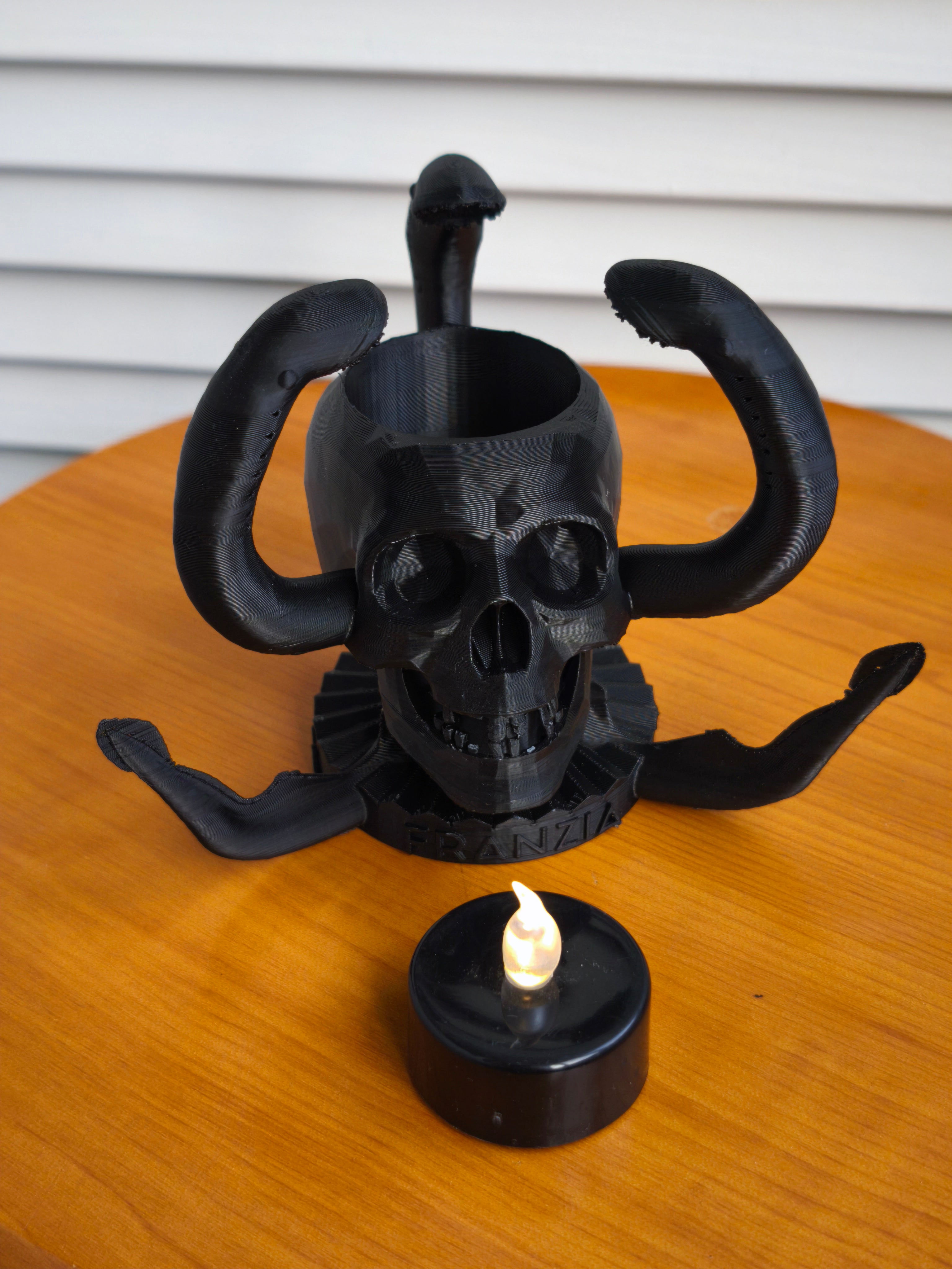 Candlestick skull and lamprey