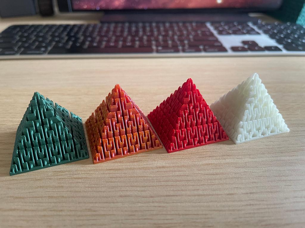 Hilbert Curve Fractal Pyramid