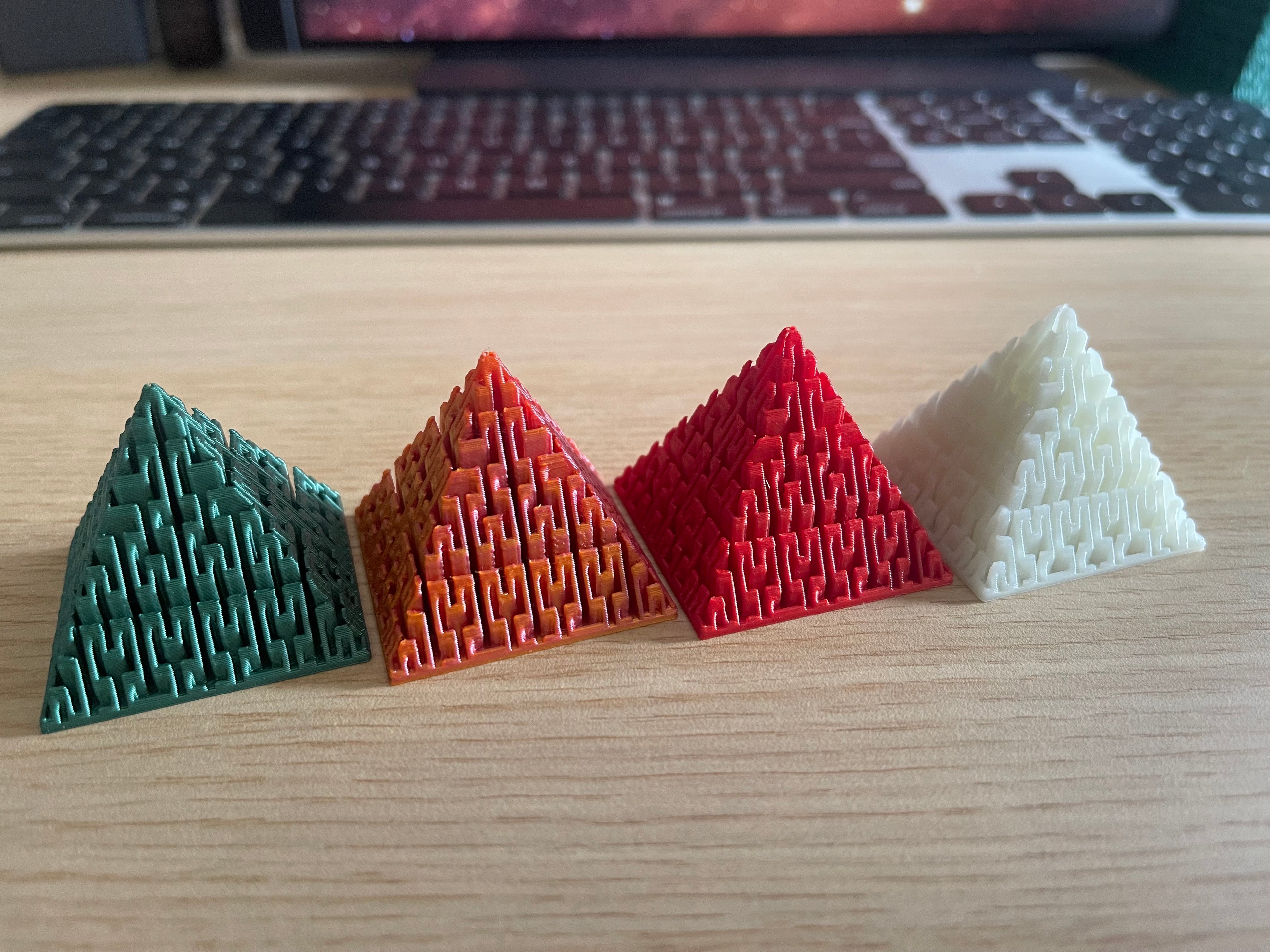 Hilbert Curve Fractal Pyramid