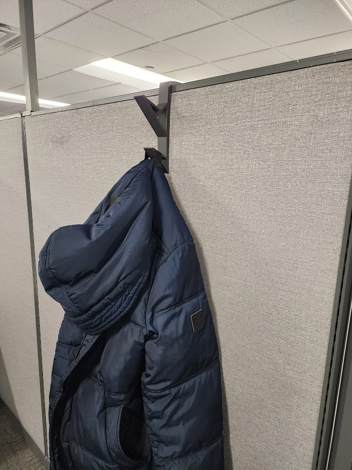 Cubicle Double Hook Coat hanger