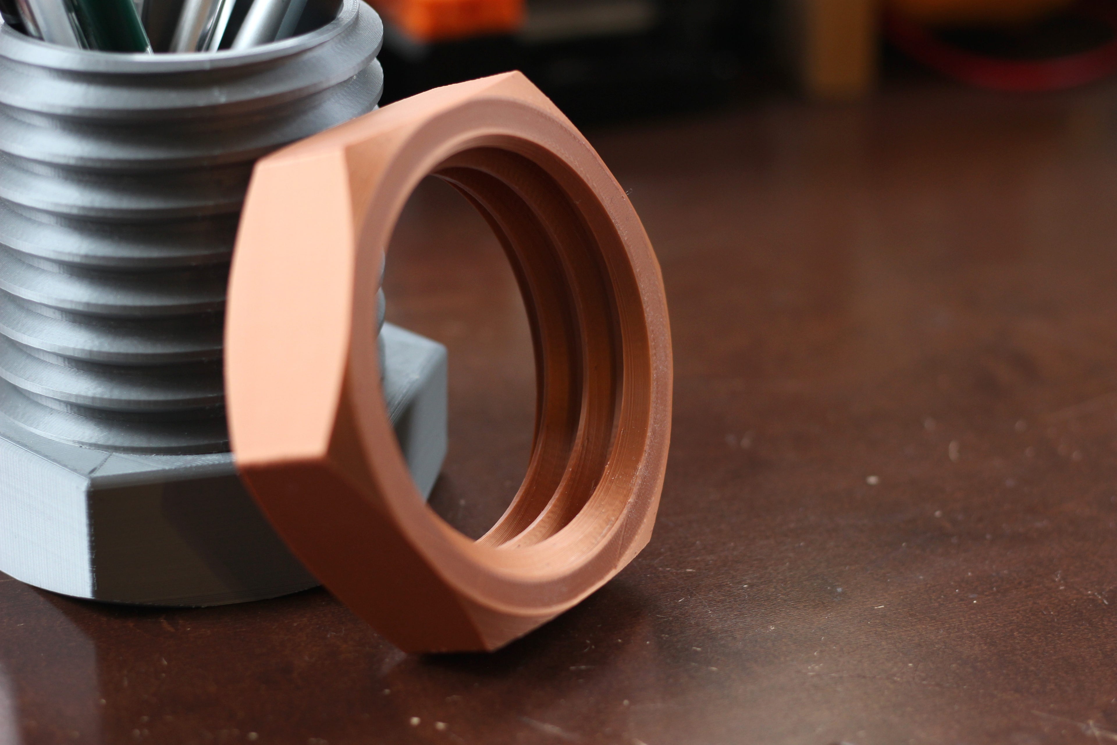 Nut & bolt pencil organizer