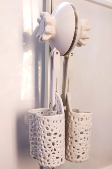 Suction cup bathroom basket (fully printed)