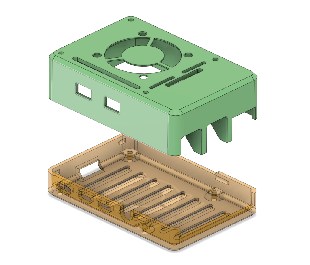 Raspberry Pi 4 Case + Fan - For Waveshare 2CH CAN HAT