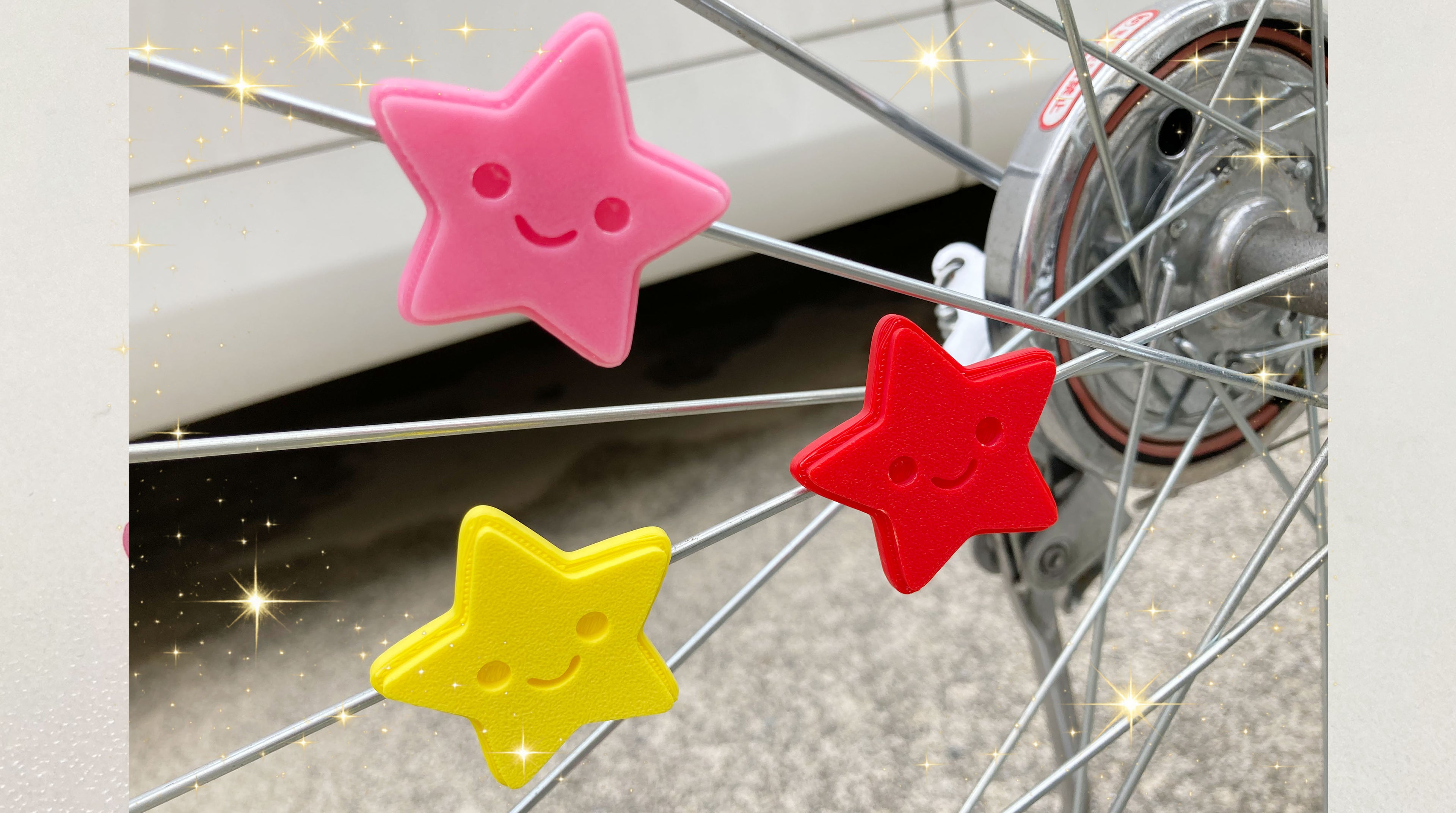 Star Spoke Decoration for Kids Bike＿ スポークデコ＿吉田工房
