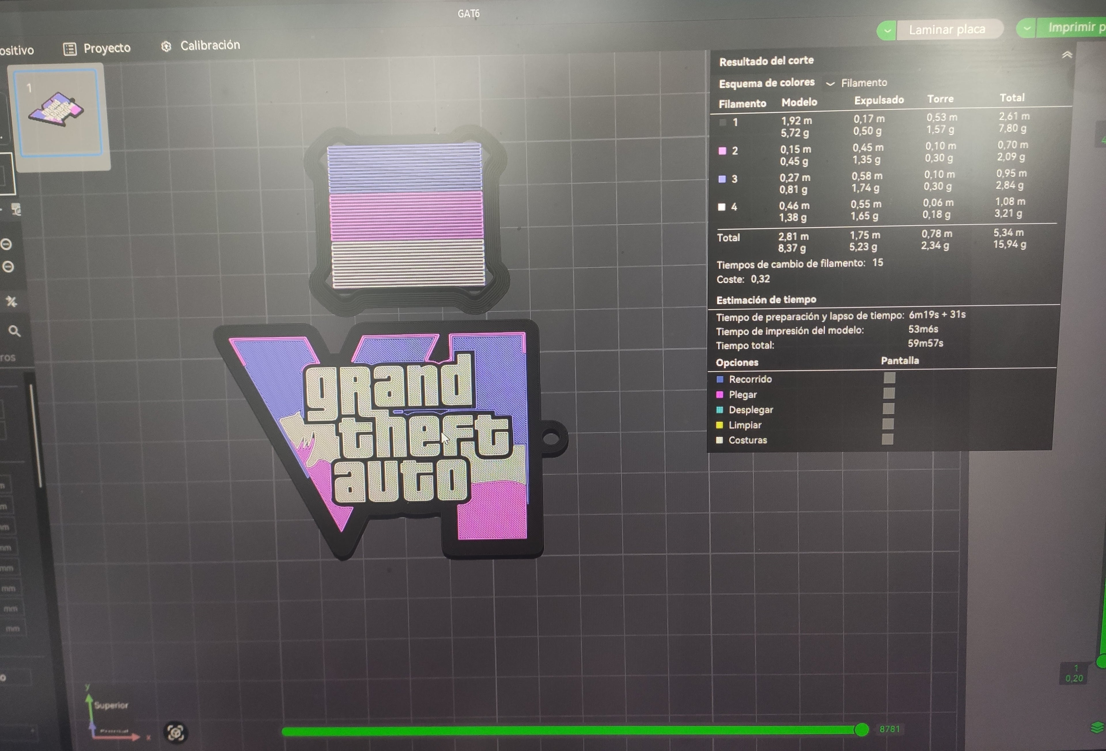 KEYCHAIN LOGO GRAND THEFT AUTO VI