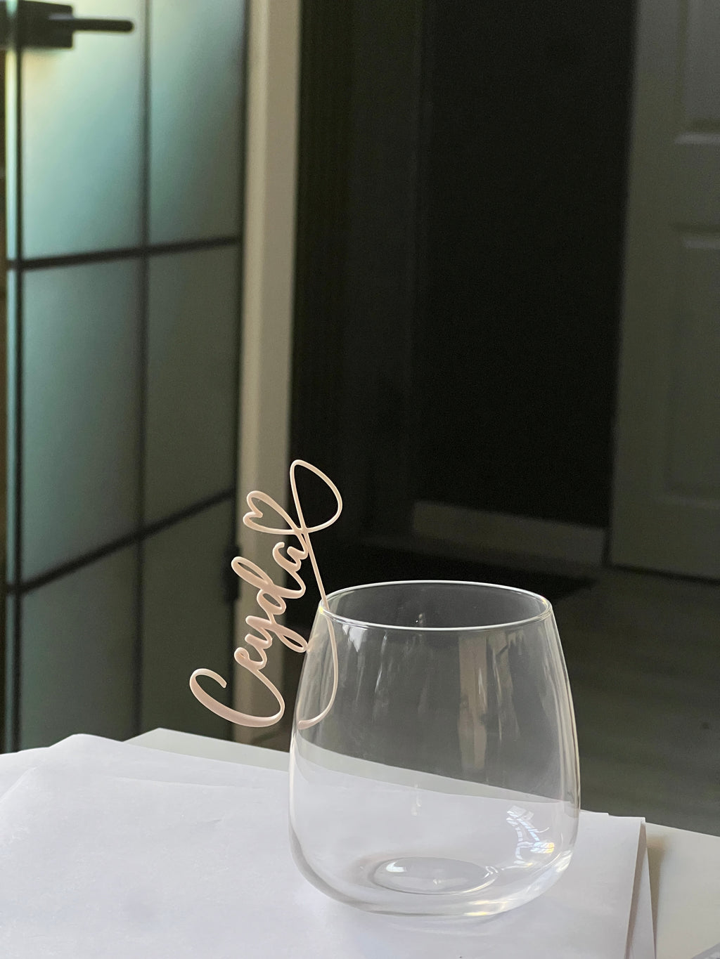 Wedding Nametag Glas