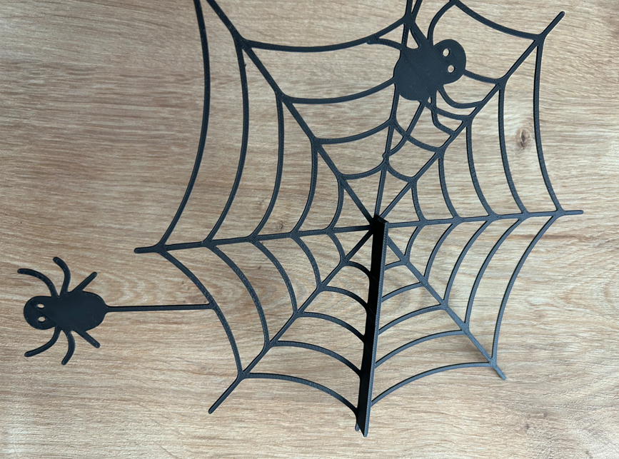 Spiders on web - Halloween silhouette decor
