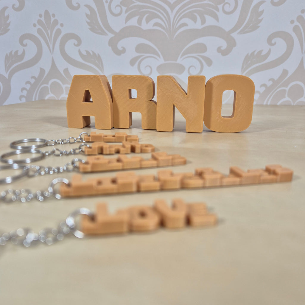 Customizable Name Keychain with Adjustable Spacing
