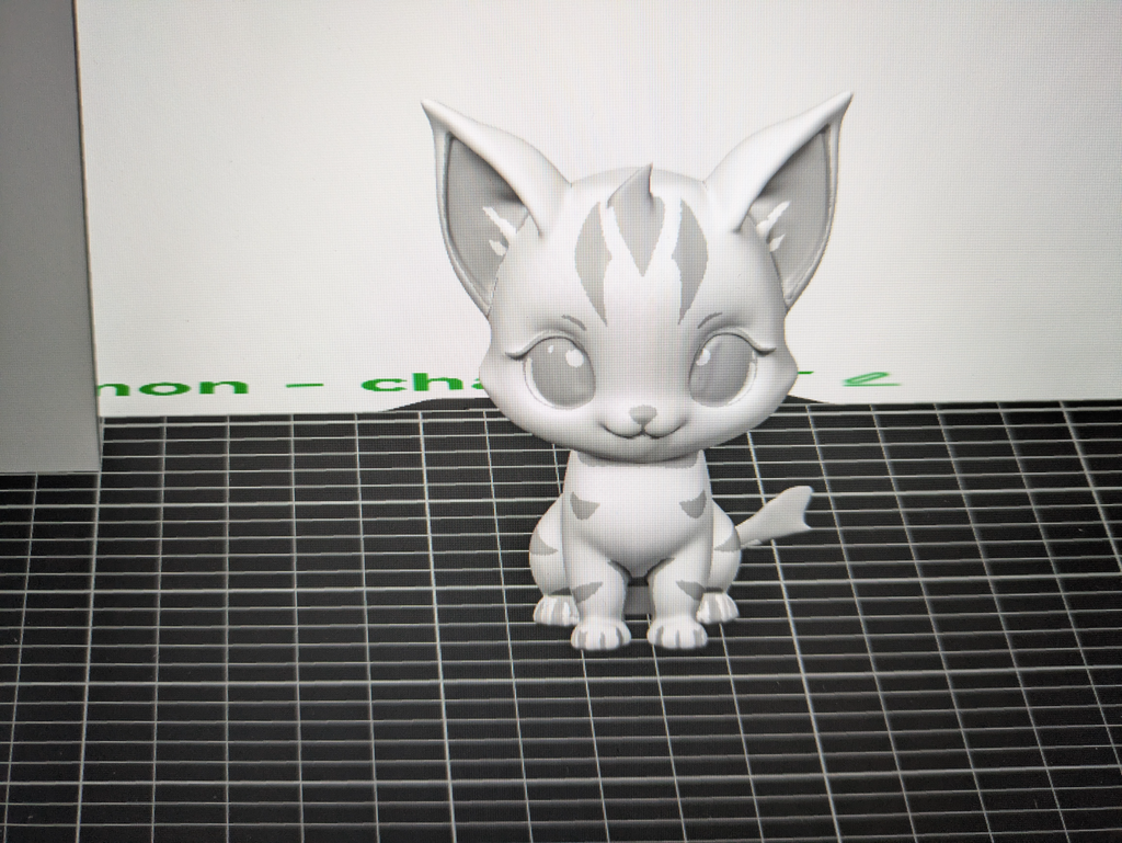 Cute zebrine kitten