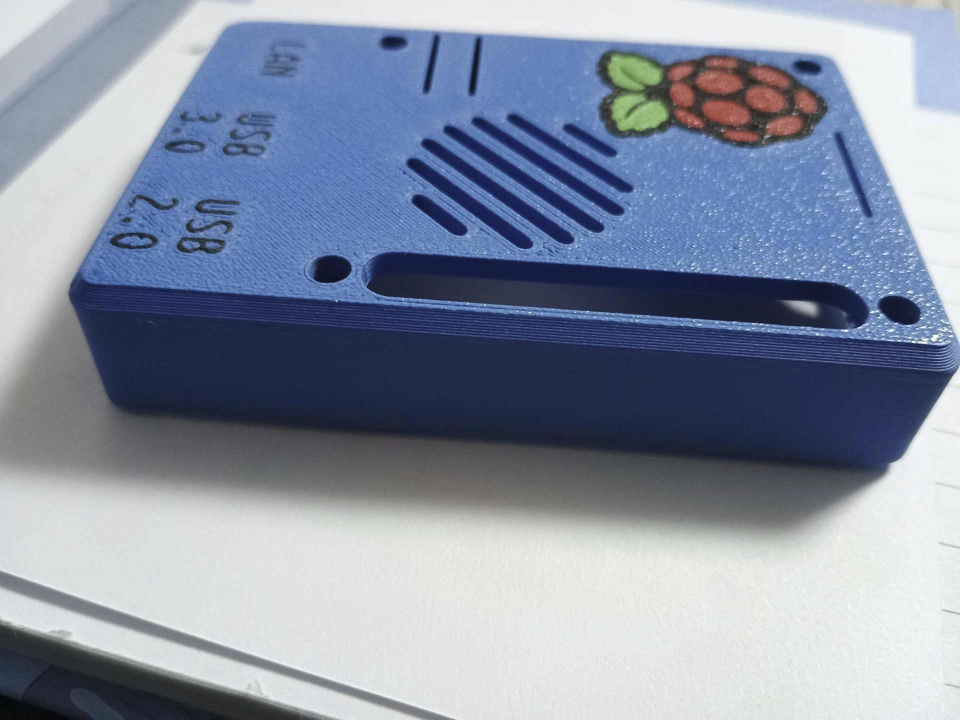 Raspberry Pi 5 case with screws and heat inserts