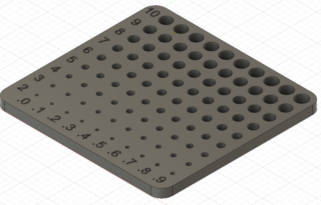 Hole Size Test Gauge (2 mm – 10.9 mm, 0.1mm Steps)
