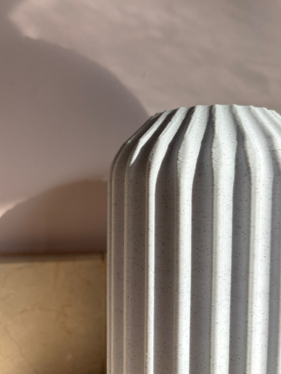 Large ribbed vase