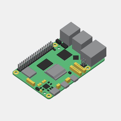 树莓派5 Raspberry Pi 5 1:1模型 钥匙扣 电子DIY
