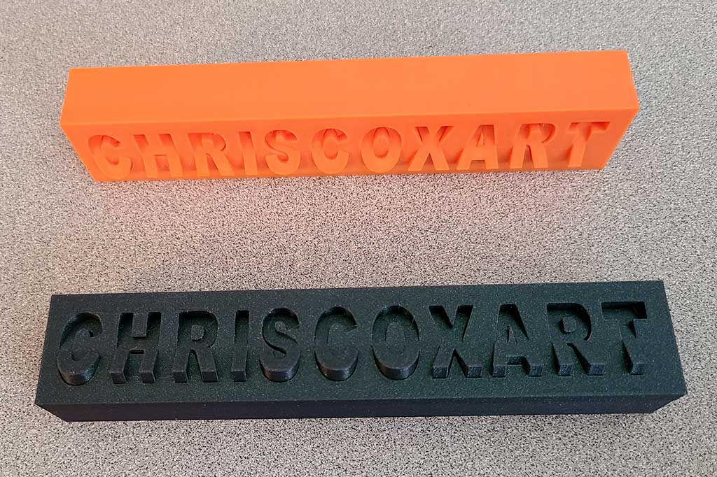 Cut and Tilted Text - Customizable
