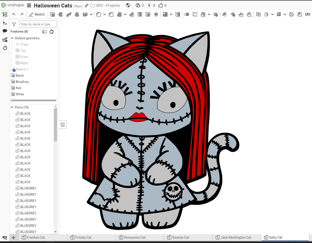Sally Cat (Sally Skellington) - User Requested