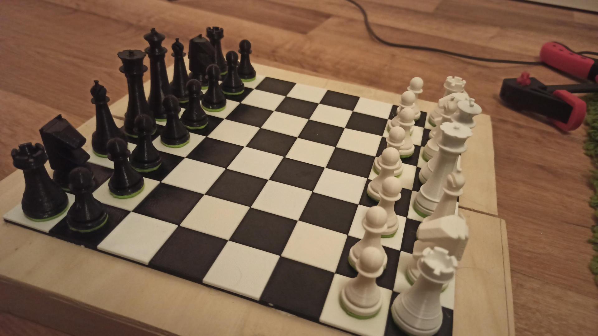 Chess set with chessboard