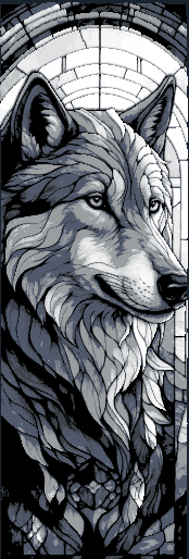 Wild Beauty Immortalized in Stained Glass - The Portrait of the Wolf - Set of 3 Bookmarks