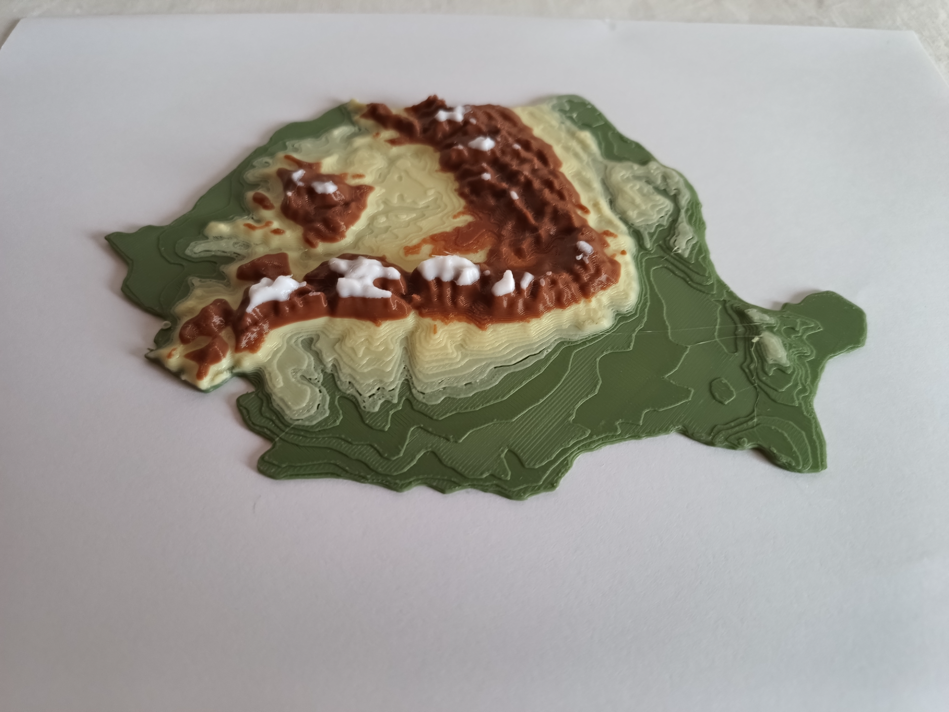Terrain Map - Colored - Romania - No AMS Nedded