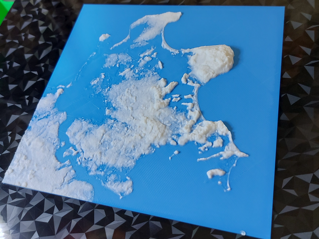 Insel Rügen Topographie Relief Karte