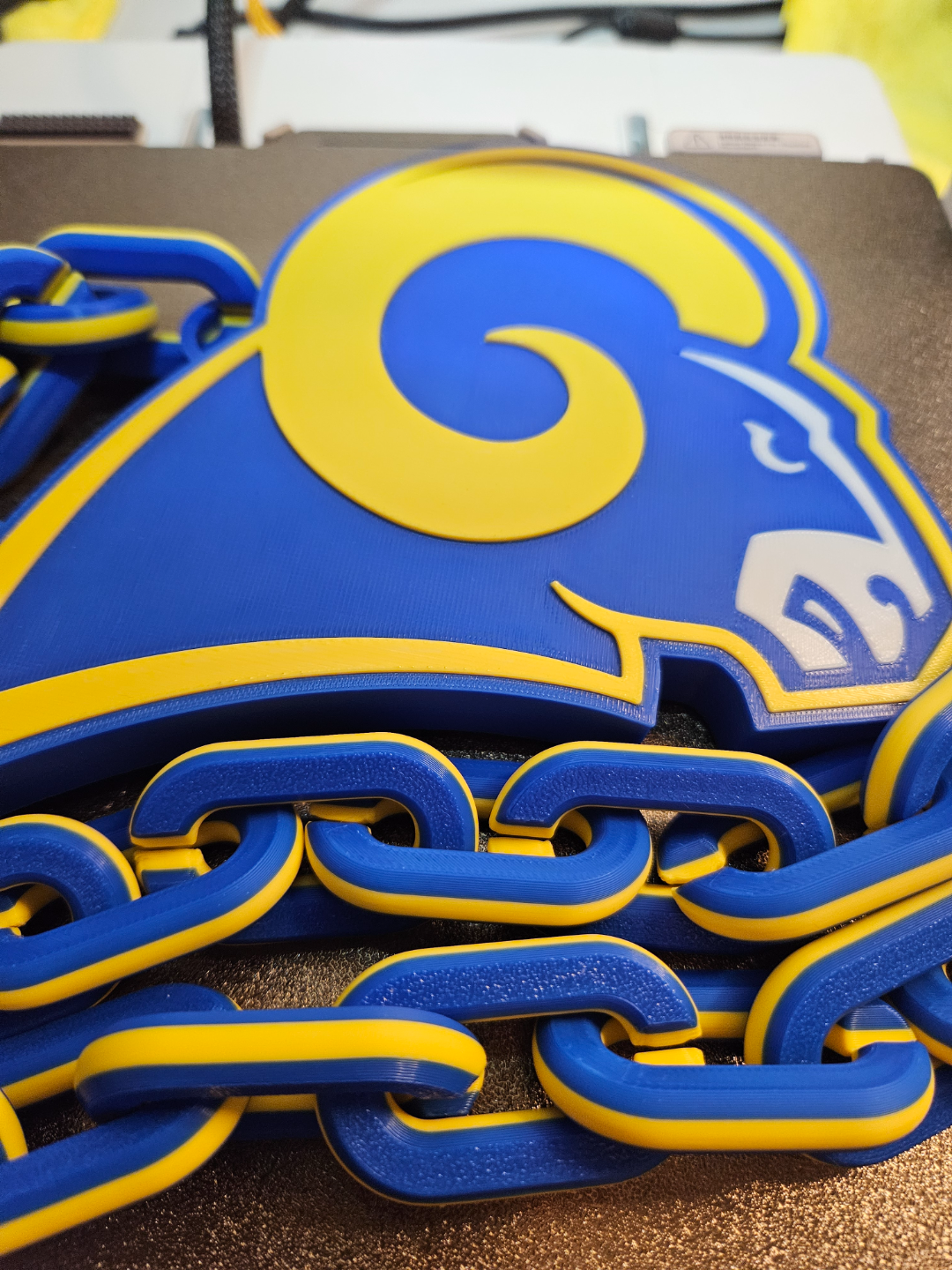 Los Angeles Rams Old Logo Big Emblem and Chainlink
