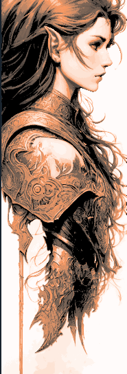 High Elves readying for war - Lady Elves wearing their armor and flowing hair - Set of 3 Bookmarks