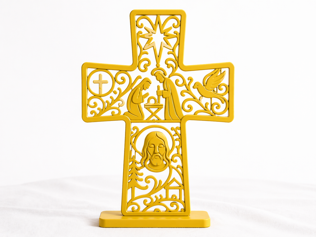 Cruz Decorativa Religiosa(Jesus) - Base Encaixável