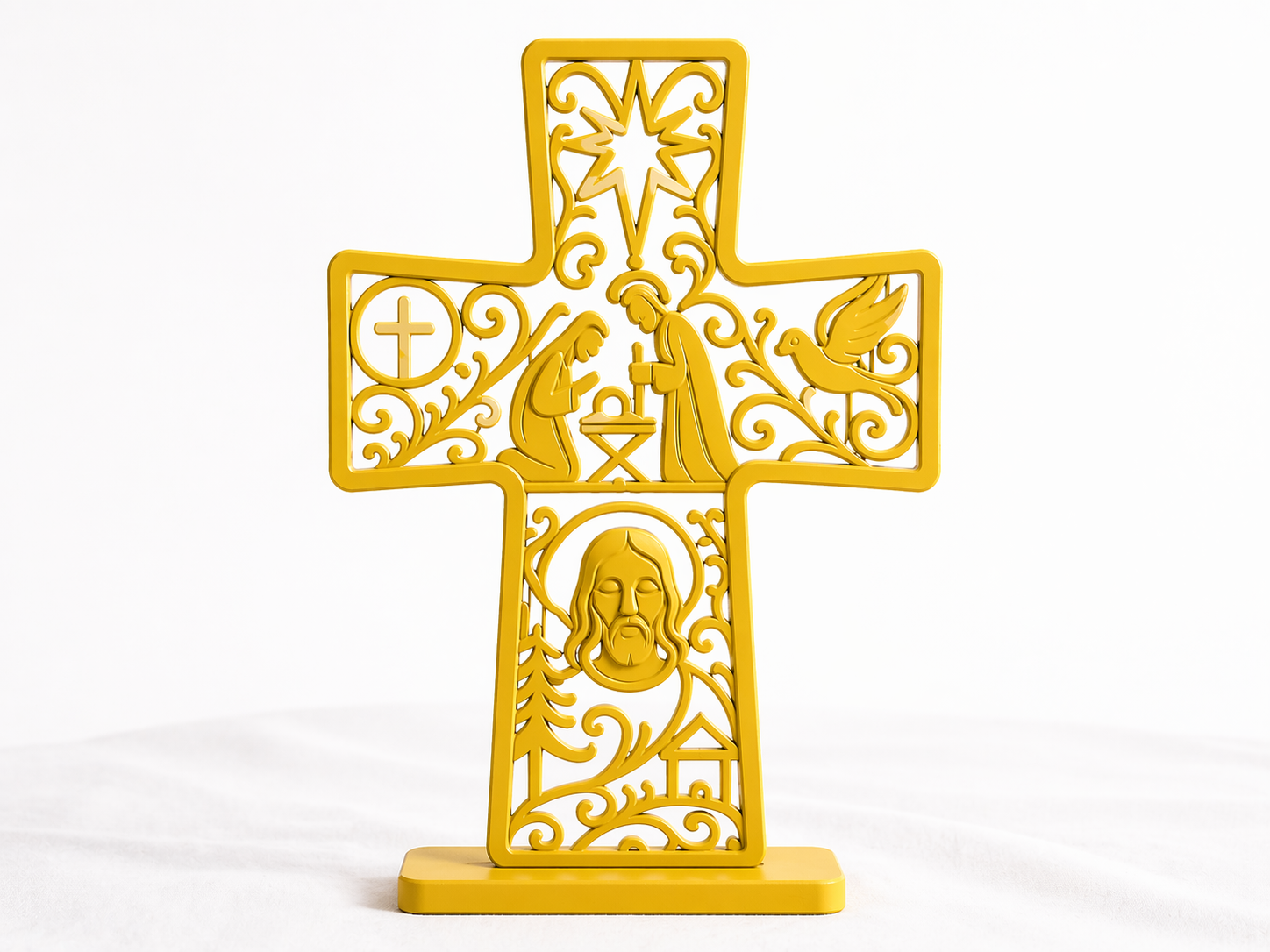 Cruz Decorativa Religiosa(Jesus) - Base Encaixável