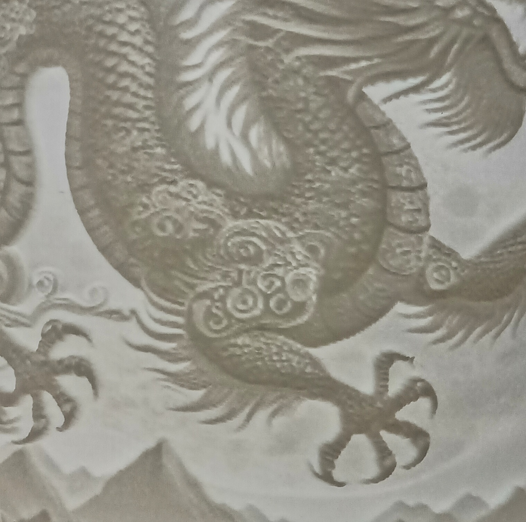 Year of the dragon wooden lithophane