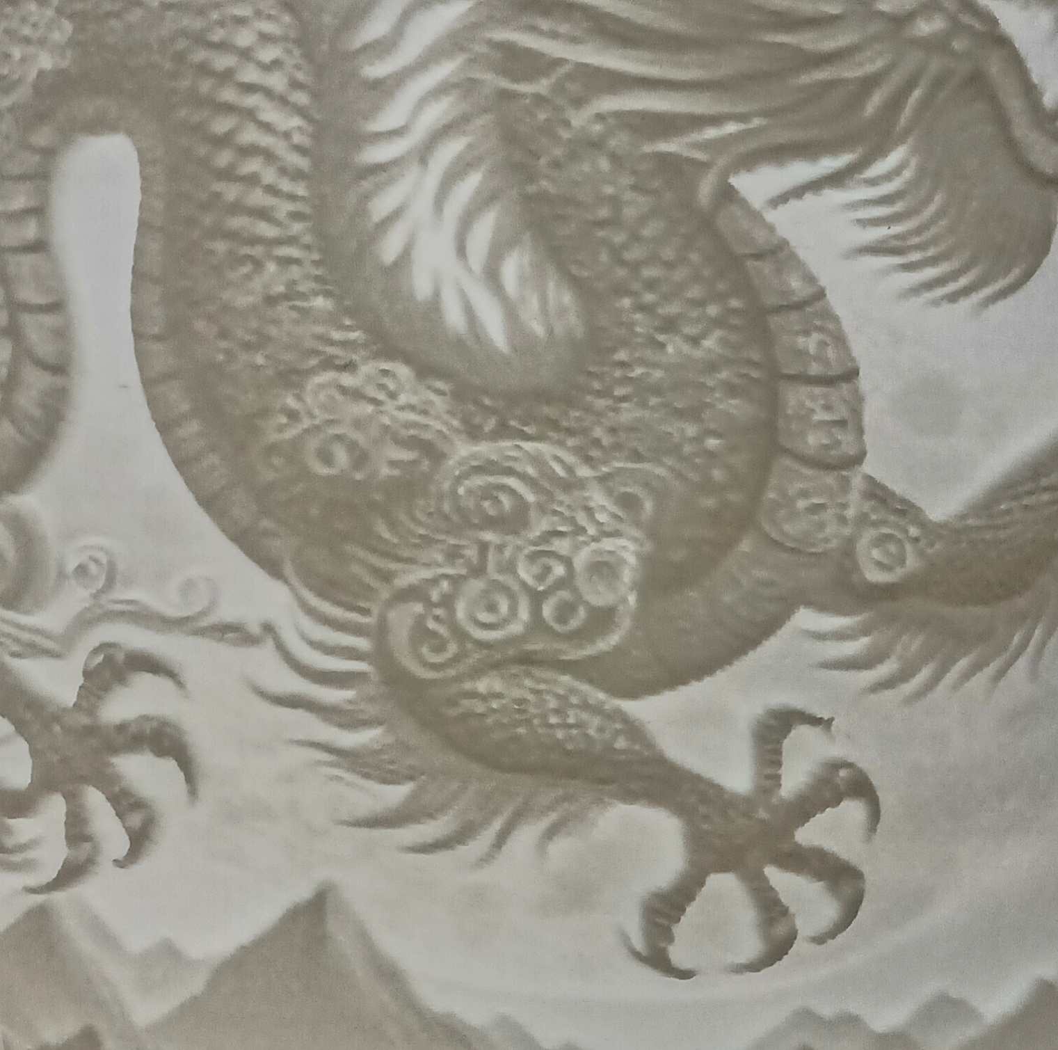 Year of the dragon wooden lithophane