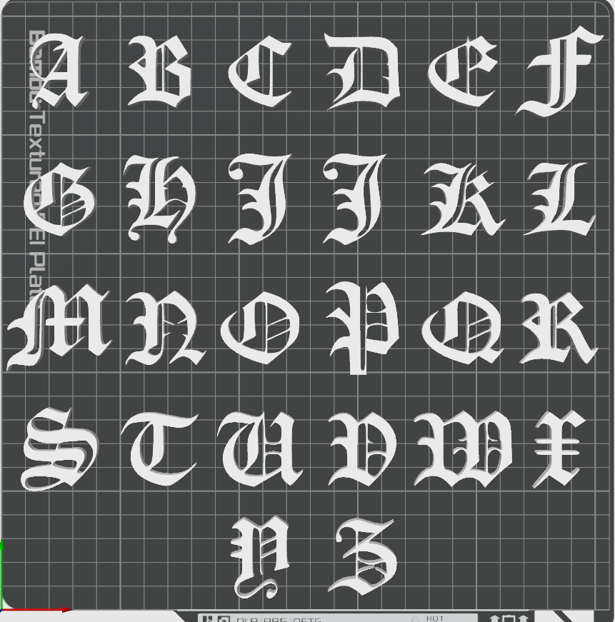 Alphabet Style -Ghotic-