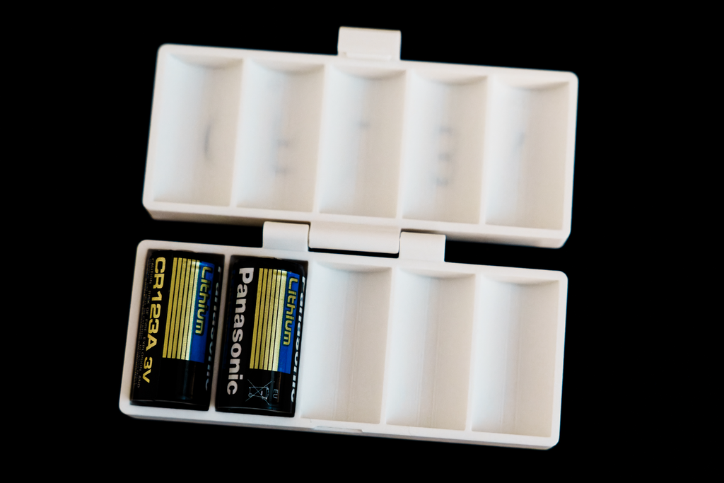 CR123A Battery Storage Box - Print-in-Place