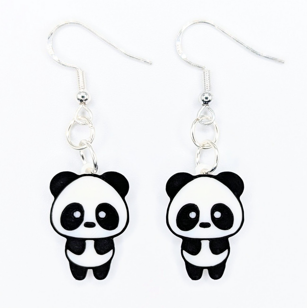Cute Tiny Panda Earrings - Panda 5 by Amanda Roos