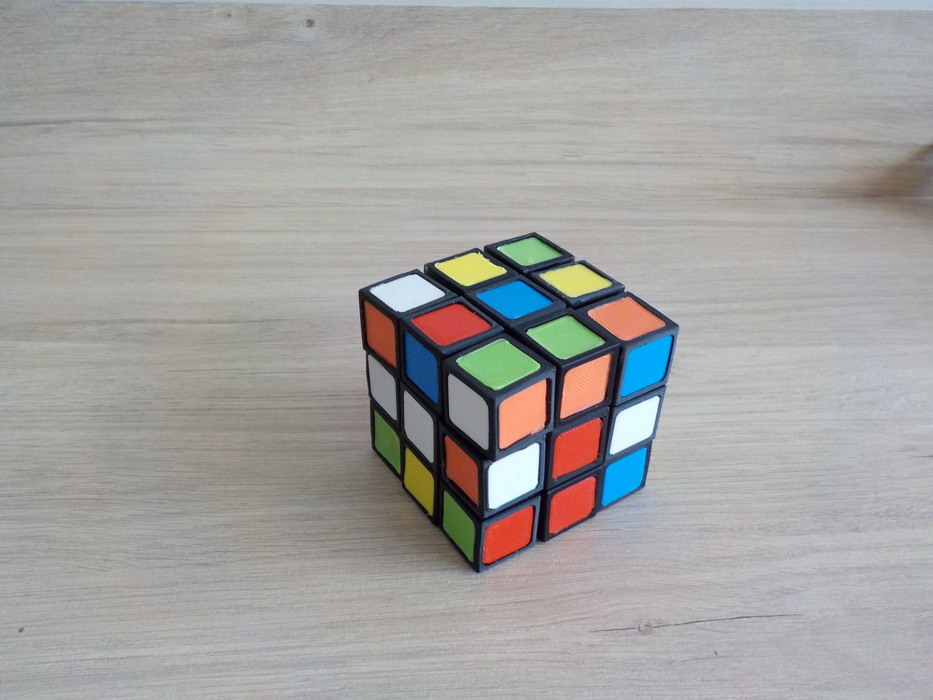 Rubik's cube fully 3D printable with no AMS
