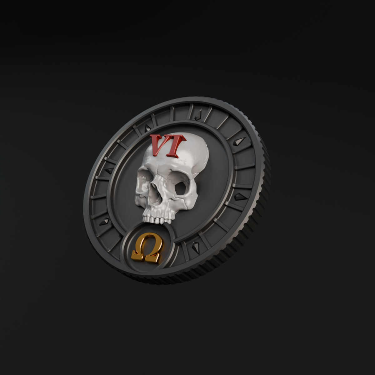 Skull token (40mm)