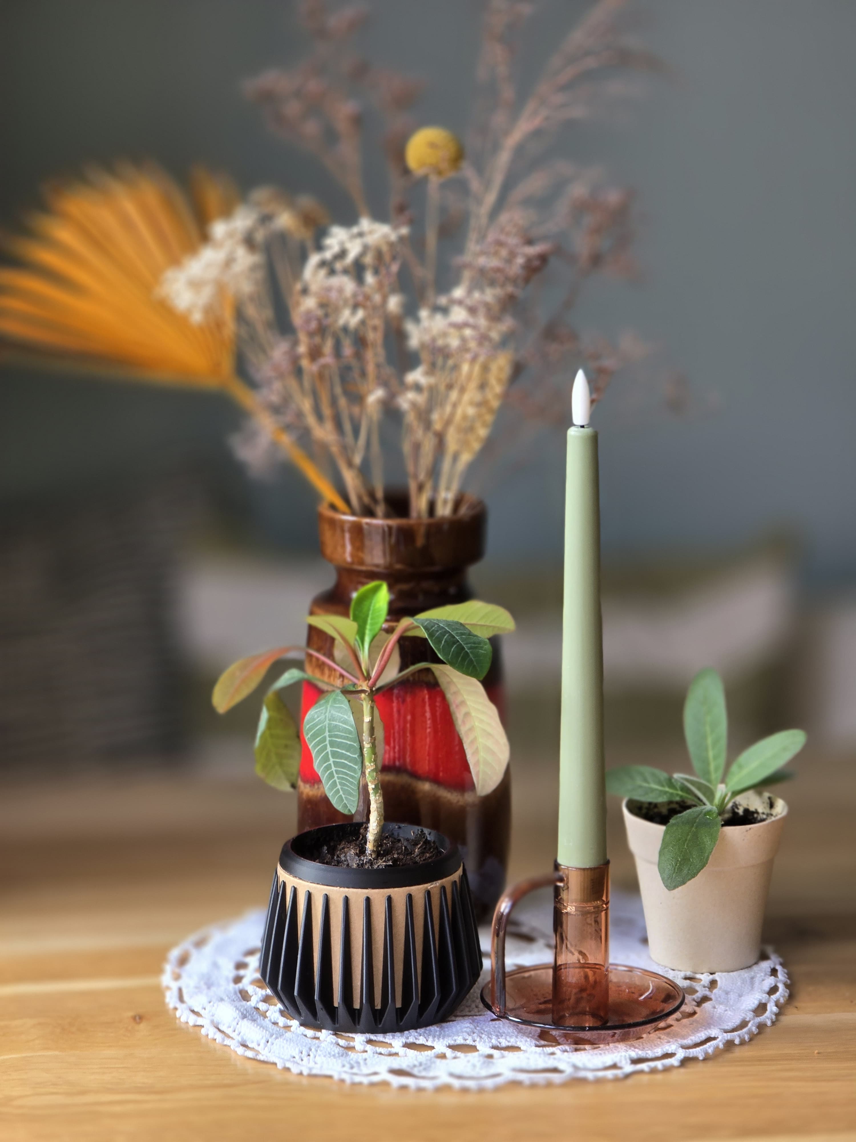 Cardboard Spool Flower Pot