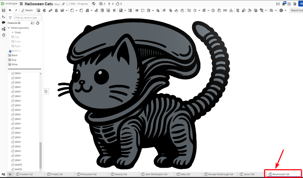 Xenomorph Cat (Alien Movie) - User Requested