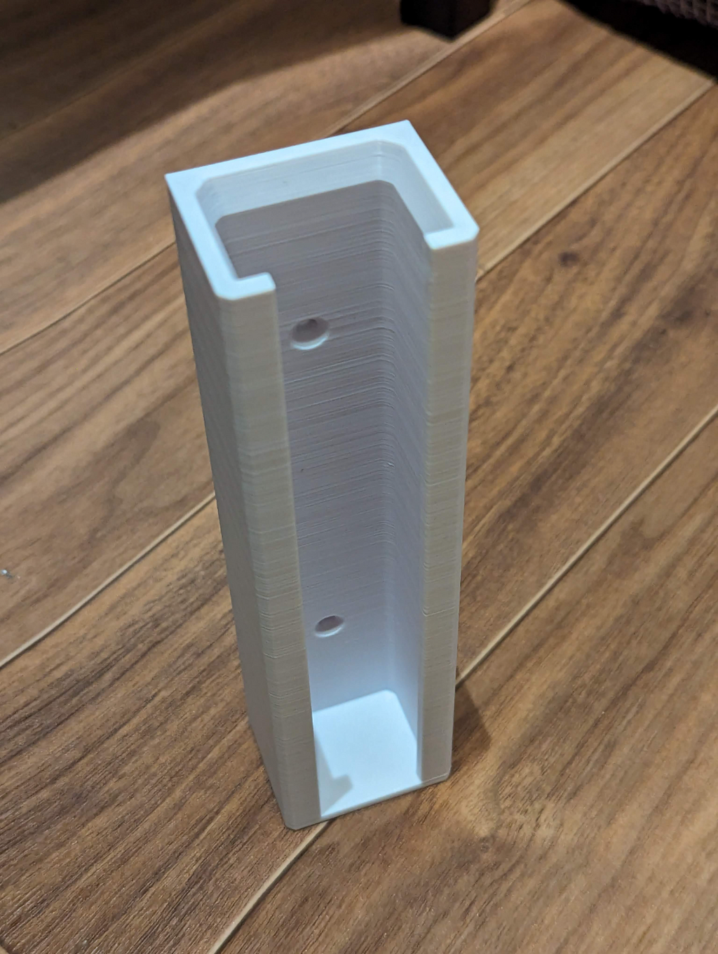 Hanging PET bottle storage - screwed version to fit any furniture (18cm, fits on small printers)