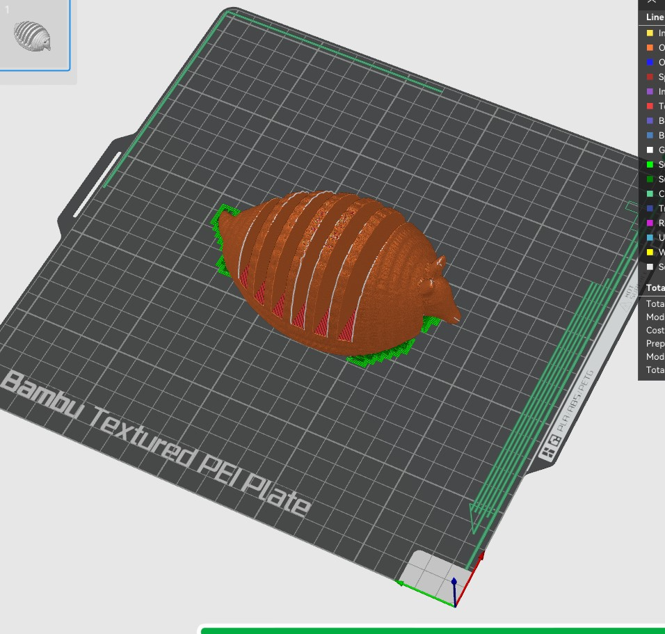 Armadillo Form Business Card Holder