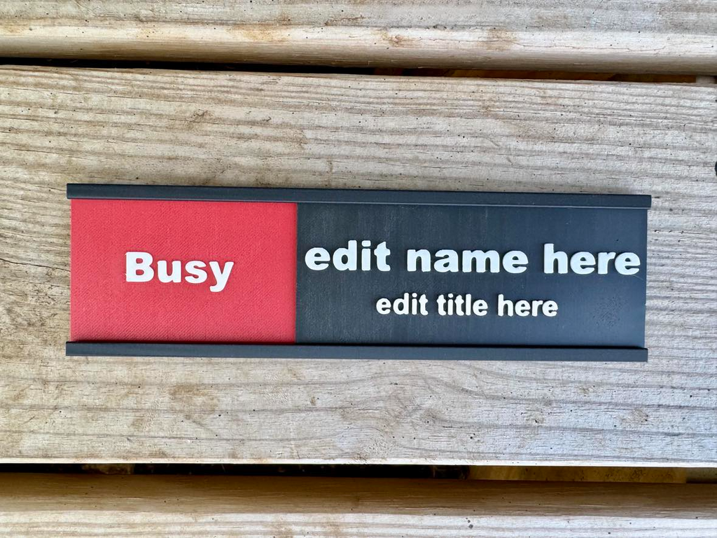 Custom Sliding Office Door Sign