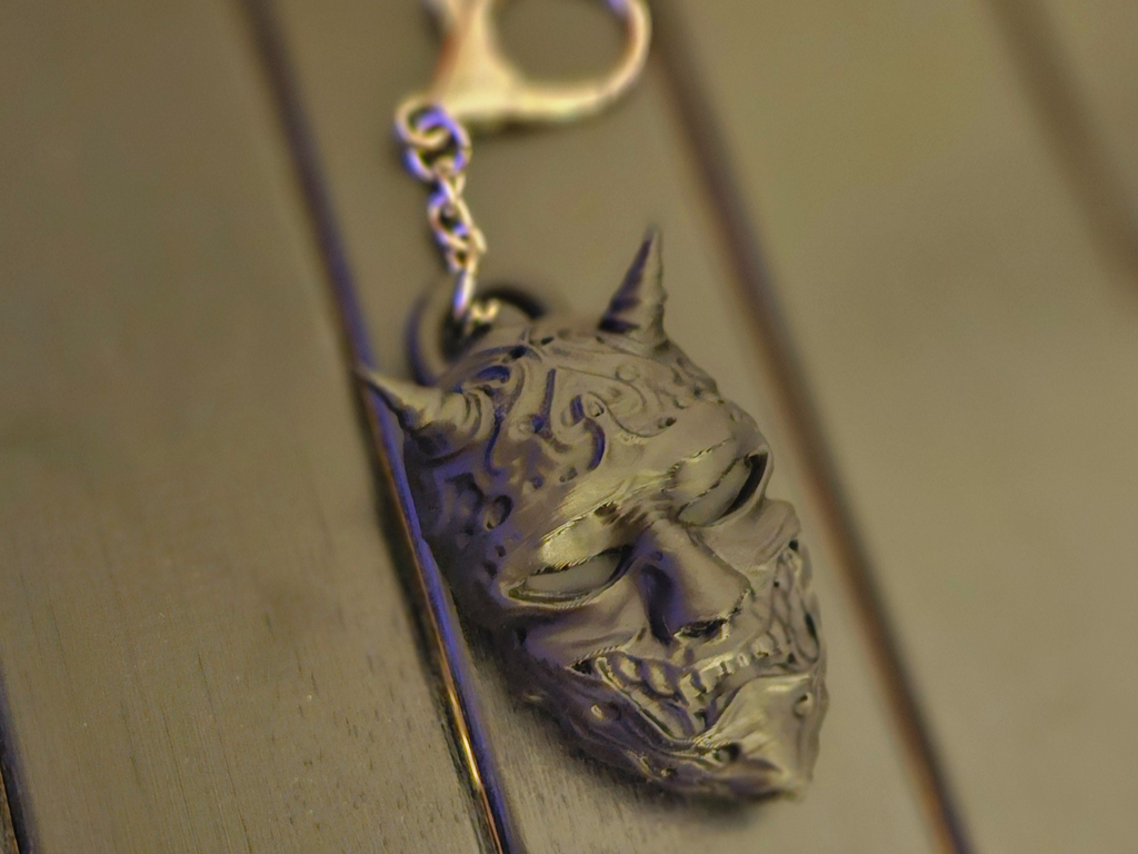 Oni Mask Keychain Charm