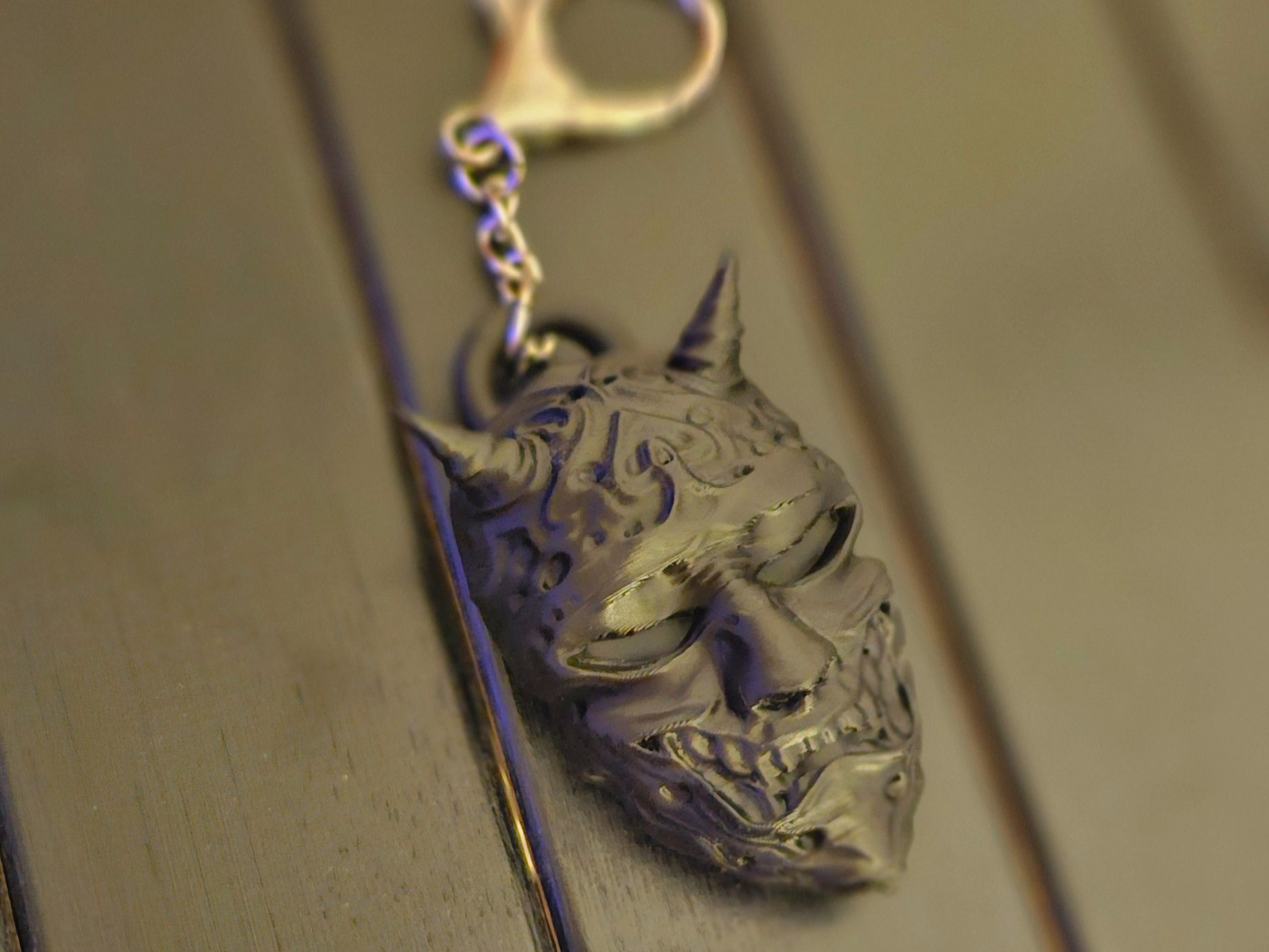 Oni Mask Keychain Charm