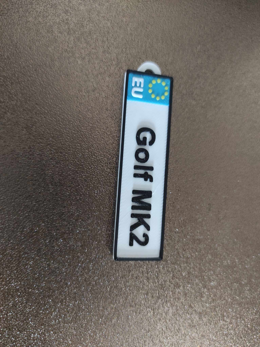 Customizable EU licence plate keychain