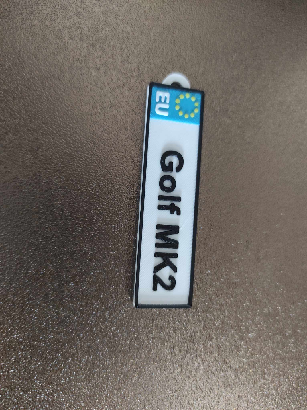 Customizable EU licence plate keychain