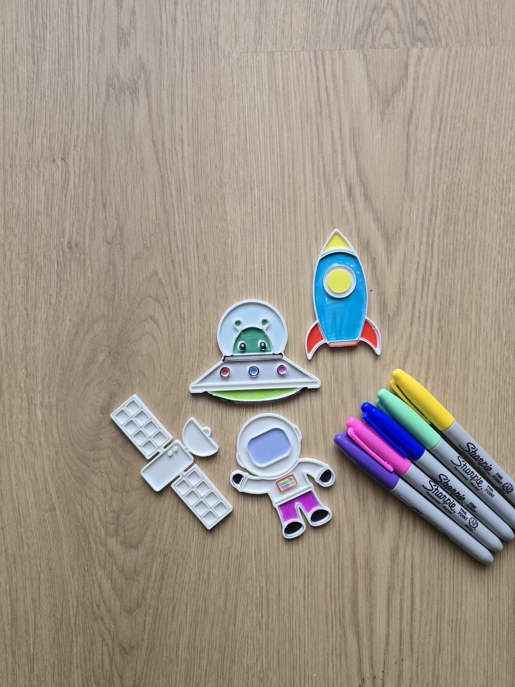Cute Space Coloring Color Marker Acrylic Set Alien