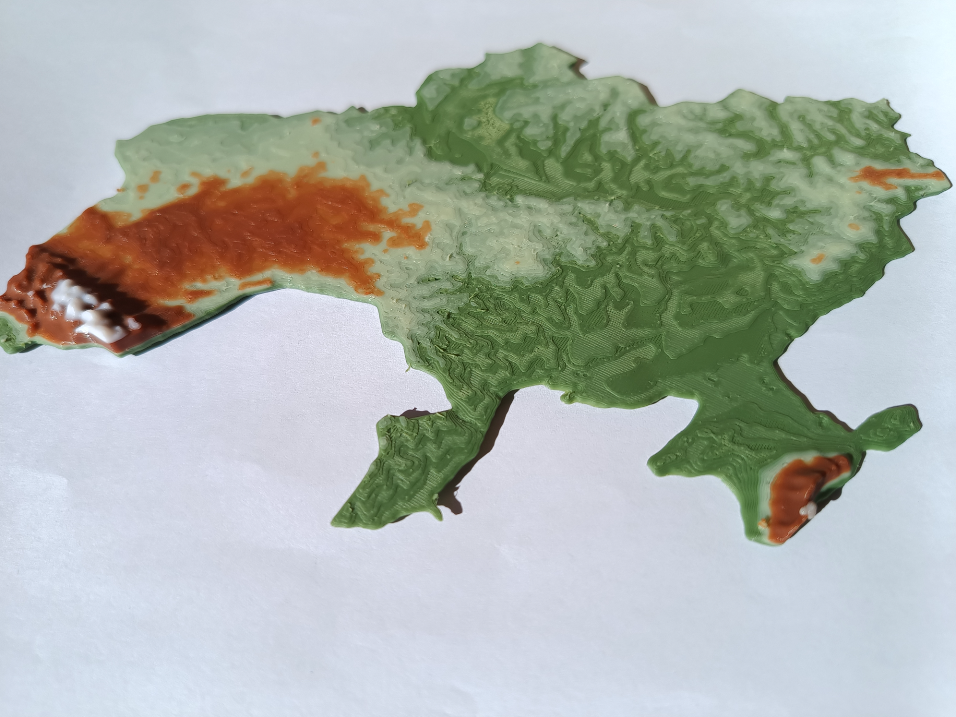 Terrain Map - Colored - Ukraine - No AMS Nedded