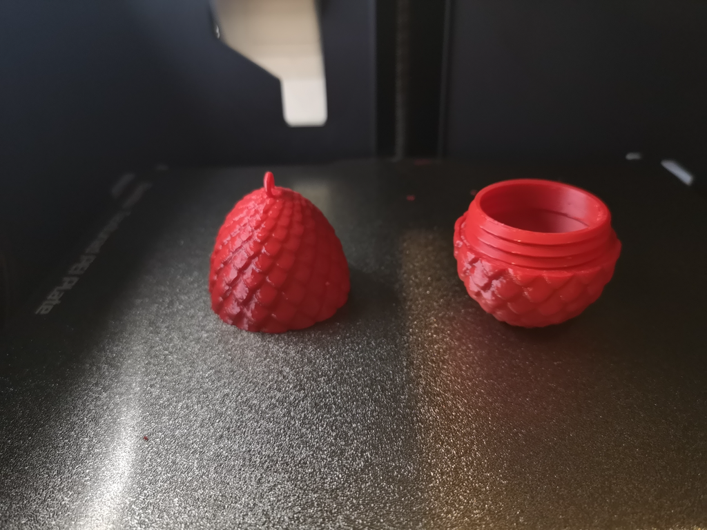 Threaded Dragon Egg with Keychain hole